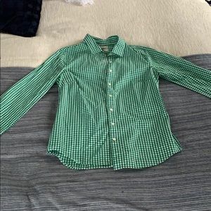 Green Gingham J. Crew women’s shirt